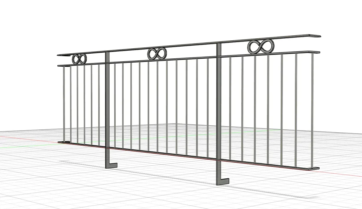 Plan 3D d’un garde-corps