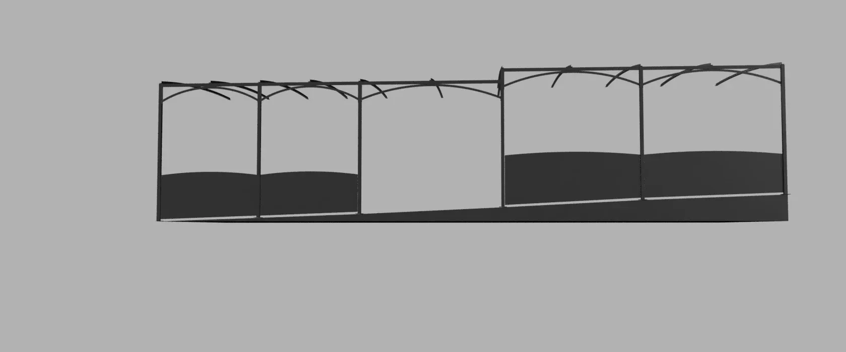 Vue 3D de la pergola à Céreste-en-Luberon